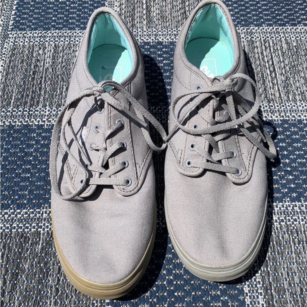 Vans Women’s Size Size 11 Gray Canvas Tennis Shoes Lace Up